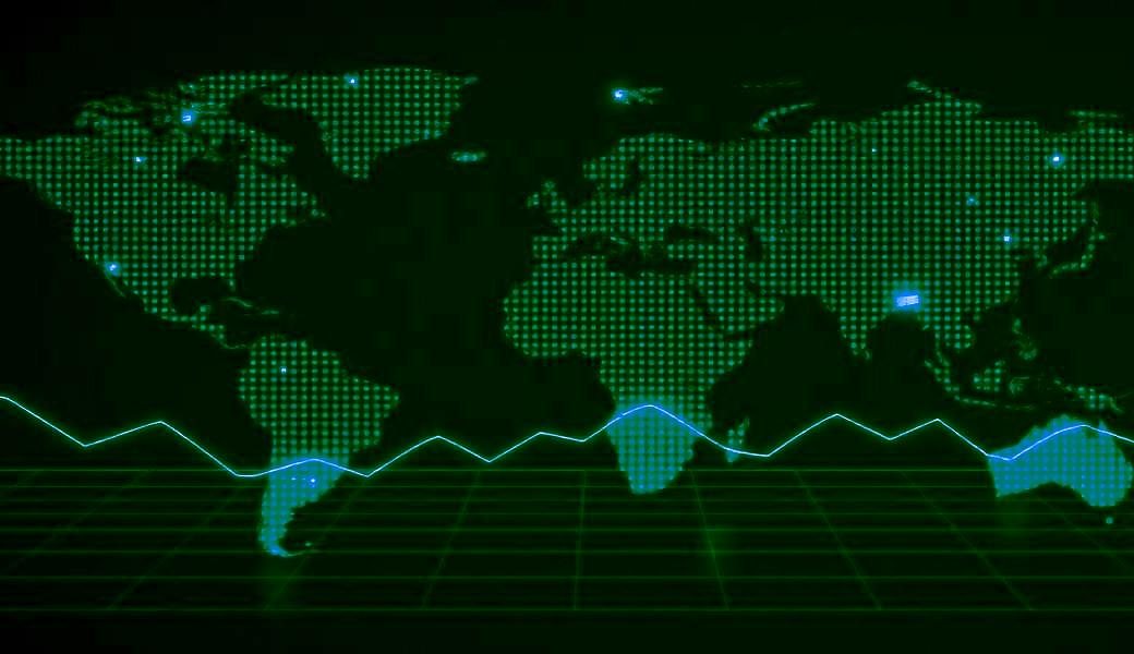 Global population analytics map visualization